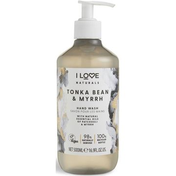 I LOVE NATURALS TONKA BEAN & MYRRH HAND WASH VLOEIBARE HANDZEEP 500 ML