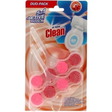 AT HOME CLEAN FLOWER POWER 5 IN 1 TOILETBLOK 2 STUKS