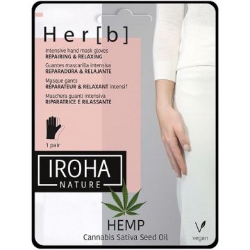 IROHA HERB HEMP REPAIRING & RELAXING INTENSIVE HAND MASK GLOVES ZAKJE 1 STUK