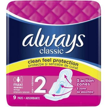 ALWAYS CLASSIC (ALWAYS) CLASSIC MAXI WINGS MAANDVERBAND PAK 9 STUKS