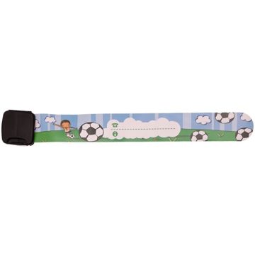 TROLI BLAUWE/GROENE IDENTIFICATIE ARMBAND MET VOETBAL 1 STUK