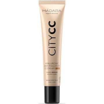 MADARA ORGANIC SKINCARE CITY CC HYALURONIC ANTI-POLLUTION MEDIUM CC CREAM TUBE 40 ML