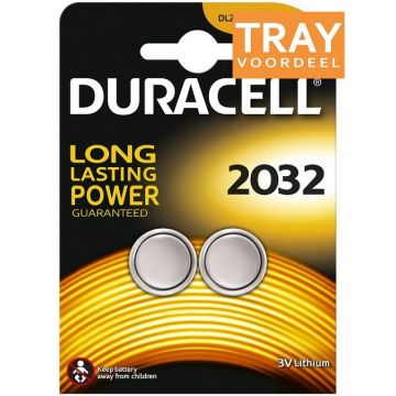 DURACELL 2032 3V LITHIUM KNOOPCELBATTERIJ TRAY 10 X 2 STUKS