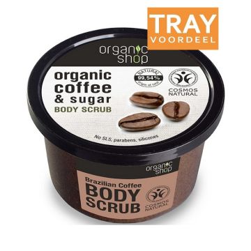 ORGANIC SHOP COFFEE & SUGAR SOFTENING BODY SCRUB 6 X 250 ML