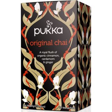 PUKKA ORIGINAL CHAI CINNAMON, CARDAMOM & GINGER THEE DOOSJE 20 ZAKJES