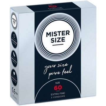 MISTER SIZE 60 MM EXTRA FINE CONDOMS CONDOOMS 3 STUKS