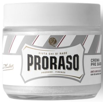 PRORASO WHITE (PRORASO) WHITE PRE-SHAVE CREME GREEN TEA AND OATMEAL POT 100 ML