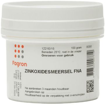 FAGRON ZINKOXIDESMEERSEL FNA 60% ZINK 100 GRAM