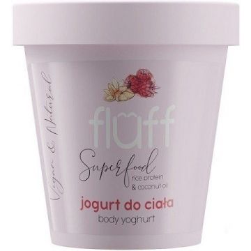 FLUFF SUPERFOOD RASPBERRIES & ALMONDS BODY YOGHURT POT 180 ML