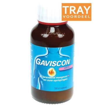 GAVISCON ANIJS BIJ BRANDEND MAAGZUUR SUSPENSIE TRAY 12 X 200 ML