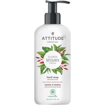 ATTITUDE SUPER LEAVES RED VINE LEAVES NATURAL HAND SOAP HANDZEEP POMP 473 ML