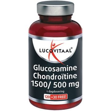 LUCOVITAAL GLUCOSAMINE CHONDROITINE 1500/500 MG TABLETTEN POT 150 STUKS