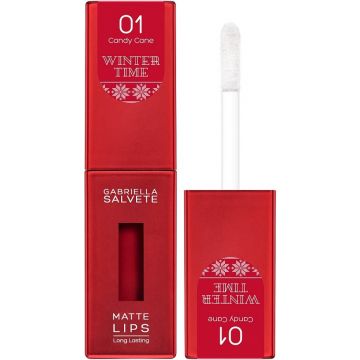 GABRIELLA SALVETE WINTER TIME (GABRIELLA SALVETE) WINTER TIME 01 CANDY CANE MATTE LIPSTICK LIPPENSTIFT KOKER 4,5 ML