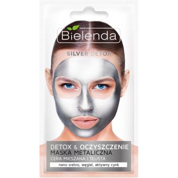 BIELENDA SILVER DETOX METALLIC MASK GEZICHTSMASKER ZAKJE 8 GRAM