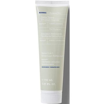 KORRES OLYMPUS TEA DETOX TONING EMULSION CLEANSER GEZICHTSREINIGER TUBE 150 ML