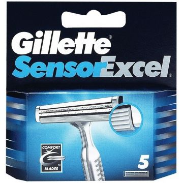 GILLETTE SENSOR EXCEL (GILLETTE) EXCEL SCHEERMESJES PAK 5 STUKS