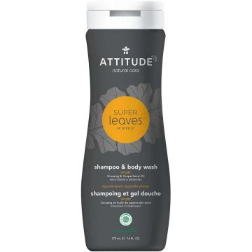 ATTITUDE SUPER LEAVES MEN 2-IN-1 SPORT SHAMPOO & BODY WASH FLACON 473 ML