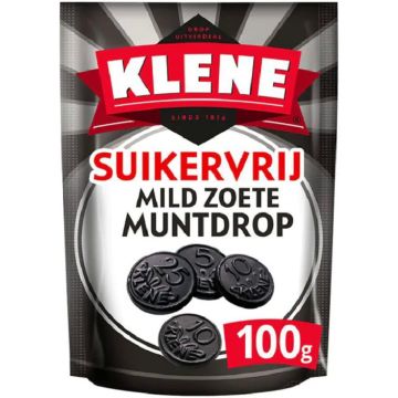 KLENE MILD ZOETE MUNTDROP SUIKERVRIJ DROP 100 GRAM