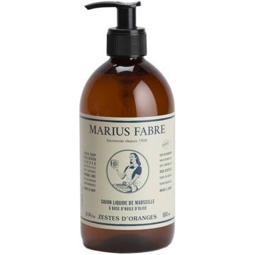 MARIUS FABRE MARSEILLE ORNAGE ZEST LIQUID SOAP VLOEIBARE ZEEP POMP 500 ML