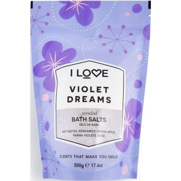 I LOVE VIOLET DREAMS BATH SALTS BADZOUT 500 GRAM