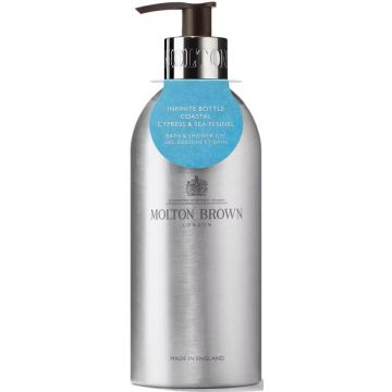 MOLTON BROWN COASTAL CYPRESS & SEA FENNEL INFINITE BOTTLE BATH & SHOWER GEL DOUCHEGEL (REFILLABLE) 400 ML