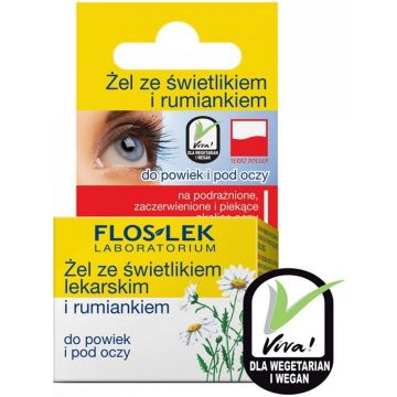 FLOSLEK LID & UNDER EYE GEL WITH EYEBRIGHT AND CHAMOMILE POTJE 10 GRAM