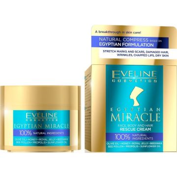 EVELINE EGYPTIAN MIRACLE (EVELINE) EGYPTIAN MIRACLE FACE, BODY AND HAIR RESCUE CREAM BODYCREME POT 40 ML