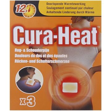 CURA-HEAT RUG- & SCHOUDERPIJN DOOSJE 3 STUKS