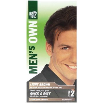 HENNA PLUS MEN'S OWN LIGHT BROWN HAARVERF PAK 1 STUK