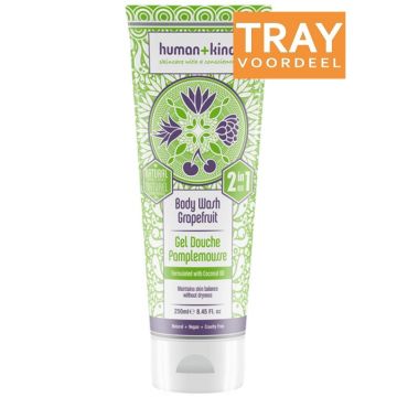 HUMAN+KIND GRAPEFRUIT BODY WASH DOUCHEGEL 6 X 250 ML