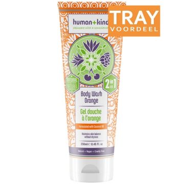 HUMAN+KIND ORANGE BODY WASH DOUCHEGEL 6 X 250 ML