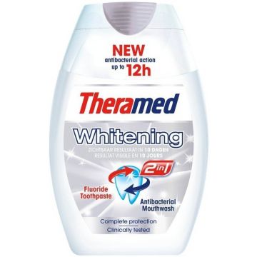 THERAMED WHITENING 2 IN 1 TANDSPOELING FLACON 75 ML