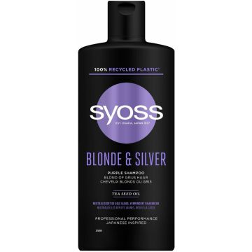 SYOSS BLONDE & SILVER SHAMPOO FLACON 440 ML (MIST 30 GRAM UIT)