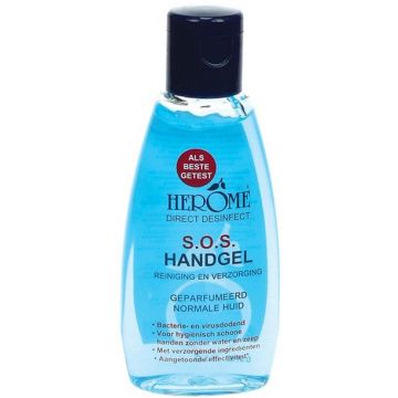 HEROME DIRECT DESINFECT (HEROME) DIRECT DESINFECT S.O.S. HANDGEL GEPARFUMEERD FLACON 200 ML