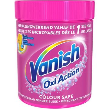 VANISH OXI ACTION COLOUR SAFE VLEKVERWIJDERAAR POT 550 GRAM
