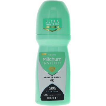 MITCHUM CLEAR FRESH WOMEN INVISIBLE DEODORANT ROLLER 100 ML