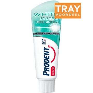 PRODENT WHITE SYSTEM PURE MINERAL TANDPASTA TRAY 12 X 75 ML