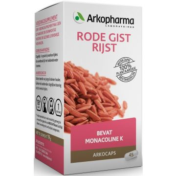 ARKOPHARMA ARKOCAPS RODE GIST RIJST BEVAT MONACOLINE K CAPSULES POT 45 STUKS