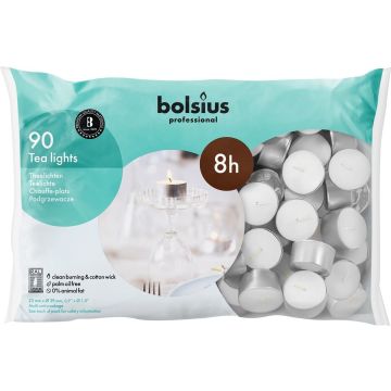BOLSIUS 8 UUR THEELICHTEN 90 STUKS