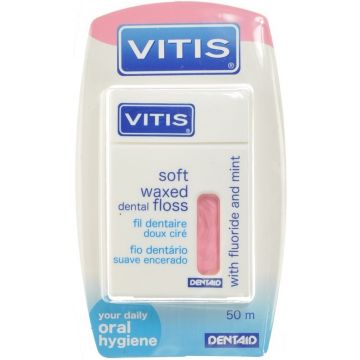 VITIS SOFT WAXED DENTAL FLOSS 50 METER FLOSDRAAD 1 STUK