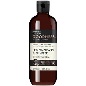 BAYLIS & HARDING GOODNESS LEMONGRASS & GINGER BODY WASH DOUCHEGEL 500 ML