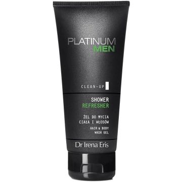 DR IRENA ERIS PLATINUM MEN CLEAN UP SHOWER REFRESHER HAIR & BODY WASH GEL DOUCHEGEL TUBE 200 ML