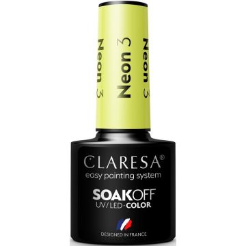 CLARESA COLOR SOAK OFF NEON 03 UV/LED GELLAK 5 GRAM