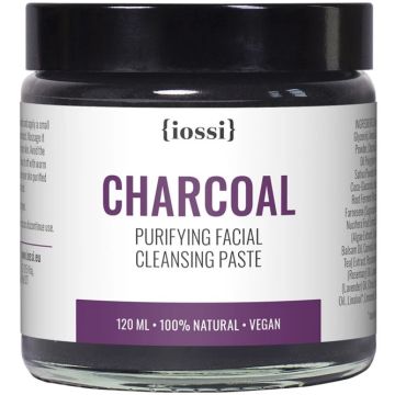 IOSSI CHARCOAL PURIFYING FACIAL CLEANSING PASTE GEZICHTSREINIGER POT 120 ML