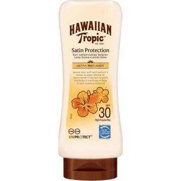 HAWAIIAN TROPIC SATIN PROTECTION SPF 30 ULTRA RADIANCE SUN LOTION ZONNEBRANDCREME FLACON 180 ML