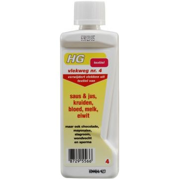 HG VLEKWEG (HG) VLEKWEG 4 SAUS & JUS, KRUIDEN, BLOED, MELK, EIWIT FLACON 50 ML