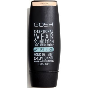 GOSH X-CEPTIONAL WEAR (GOSH COPENHAGEN) X-CEPTIONAL WEAR 12 NATURAL LONG LASTING FOUNDATION TUBE 35 ML