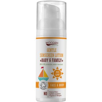 WOODEN SPOON BABY & FAMILY SPF 30 GENTLE SUNSCREEN LOTION ZONNEBRANDLOTION 50 ML