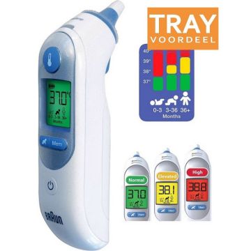 BRAUN IRT 6520 THERMOSCAN 7 AGE PRECISION OOR THERMOMETER TRAY 6 X 1 STUK