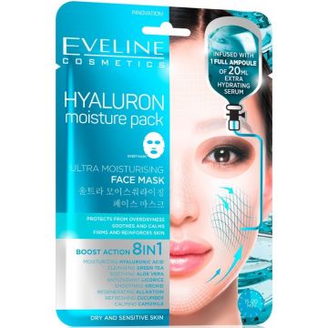 EVELINE HYALURON (EVELINE) HYALURON ULTRA MOISTURIZING FACE MASK GEZICHTSMASKER ZAKJE 1 STUK